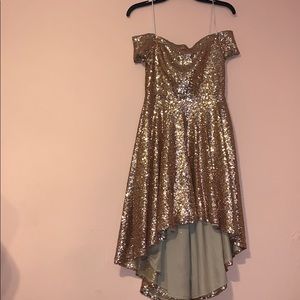 Rose gold sparkly dress